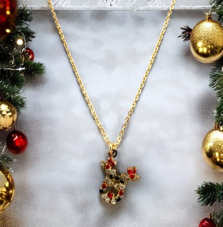 Ατσάλινο Κολιέ Shiny Rudolph Gold