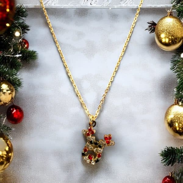 Ατσάλινο Κολιέ Shiny Rudolph Gold