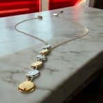 Ατσάλινο Κολιέ Γραβάτα Peebls Steely Symmetry Silver and Gold