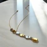 Ατσάλινο Κολιέ Γραβάτα Peebls Steely Symmetry Silver and Gold