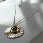 Ατσάλινο Κολιέ Peebls Solar Whisper Silver and Gold
