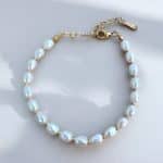 Ατσάλινο Βραχιόλι Peebls Αsymmetrical Pearls and Gold