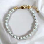 Ατσάλινο Βραχιόλι Peebls Round Pearls and Gold