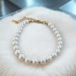 Ατσάλινο Βραχιόλι Peebls Round Pearls and Gold