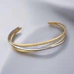 Ατσάλινο Βραχιόλι Peebls Aurora Silver and Gold