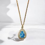 Κολιέ Sea Stone από ασήμι 925 Gold