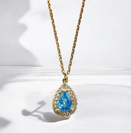 Κολιέ Sea Stone από ασήμι 925 Gold