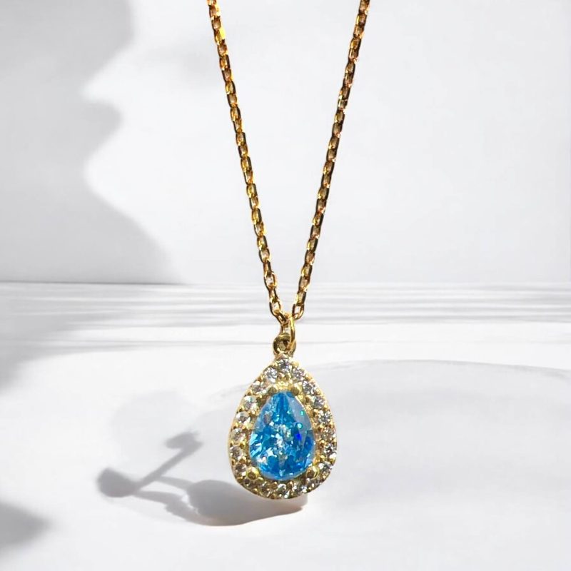Κολιέ Sea Stone από ασήμι 925 Gold