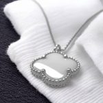 Κολιέ Flower White από ασήμι 925 Silver