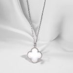 Κολιέ Flower White από ασήμι 925 Silver