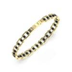 Ανδρικό Βραχιόλι Guess Race Gold - Black