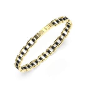 Ανδρικό Βραχιόλι Guess Race Gold - Black