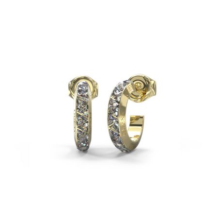 Ατσάλινα Σκουλαρίκια Guess Trinity Gold and White