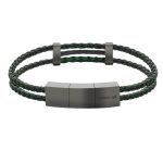 Ανδρικό βραχιόλι Cerruti Strings Black Green