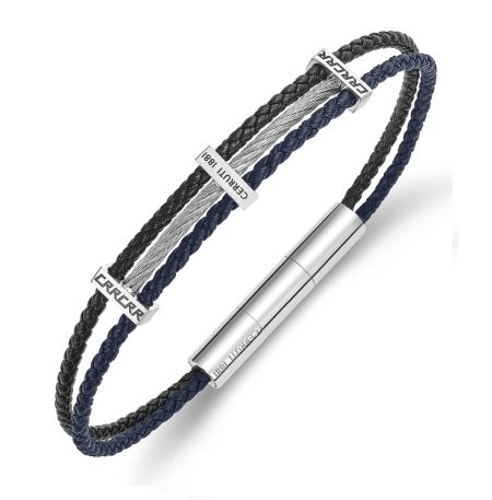 Ανδρικό βραχιόλι Cerruti Vittorio Black Blue Silver