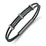 Ανδρικό βραχιόλι Cerruti Vittorio Black Grey Green