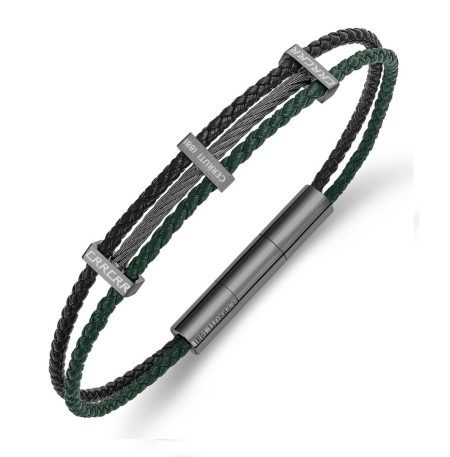 Ανδρικό βραχιόλι Cerruti Vittorio Black Grey Green