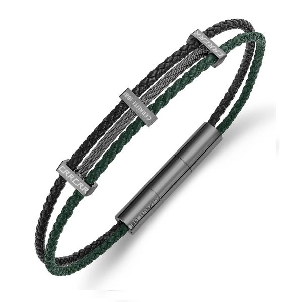 Ανδρικό βραχιόλι Cerruti Vittorio Black Grey Green