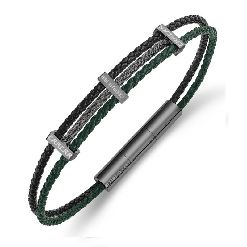 Ανδρικό βραχιόλι Cerruti Vittorio Black Grey Green