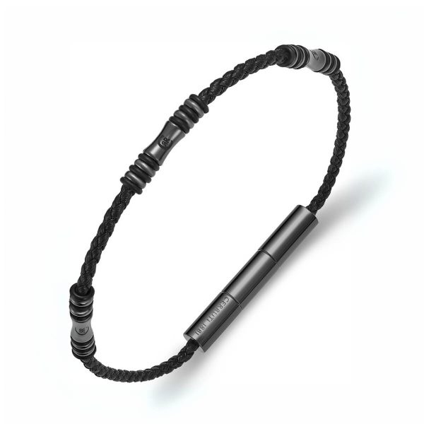 Ανδρικό βραχιόλι Cerruti Angelo Black Grey