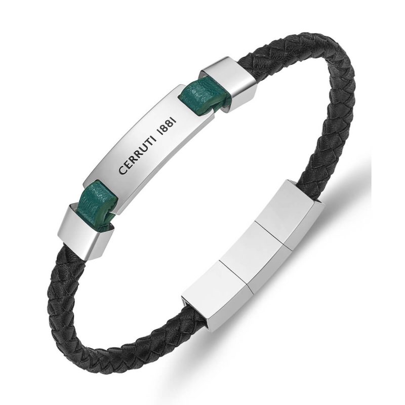 Ανδρικό βραχιόλι Cerruti Alessandro Black Green