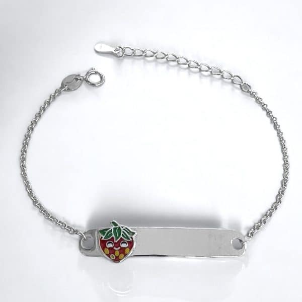 Παιδικό βραχιόλι Happy Strawberry από ασήμι 925