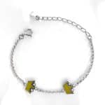 Παιδικό βραχιόλι Yellow Crowns από ασήμι 925