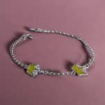 Παιδικό βραχιόλι Yellow Crowns από ασήμι 925