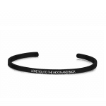 Ατσάλινο Βραχιόλι Love you to the moon and back Black