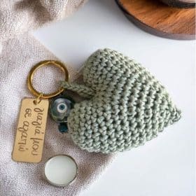 Γουράκι Μπρελόκ Lifelikes Πλεκτή Καρδιά Γιαγιά