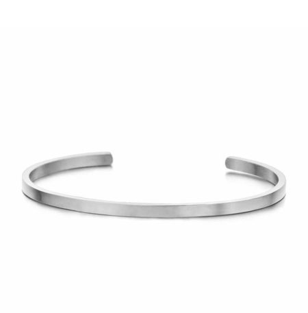 Ατσάλινο Βραχιόλι Plain Silver