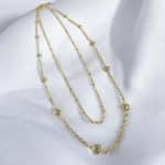Κολιέ Crystal Vein Gold από ασήμι 925