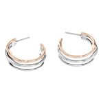 Σκουλαρίκια Calvin Klein Waves Silver-Rose Gold