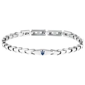 Ανδρικό Βραχιόλι Maserati Iconic JM225AVD85 Silver Blue