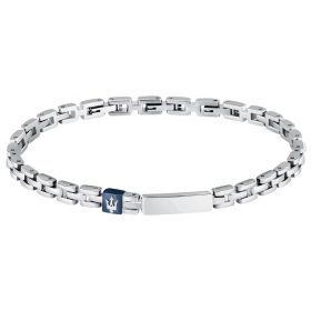 Ανδρικό Βραχιόλι Maserati Iconic JM225AVD91 Silver Blue