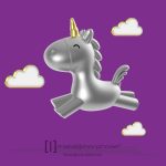 Metalmorphose Μπρελόκ 3D Flying Unicorn