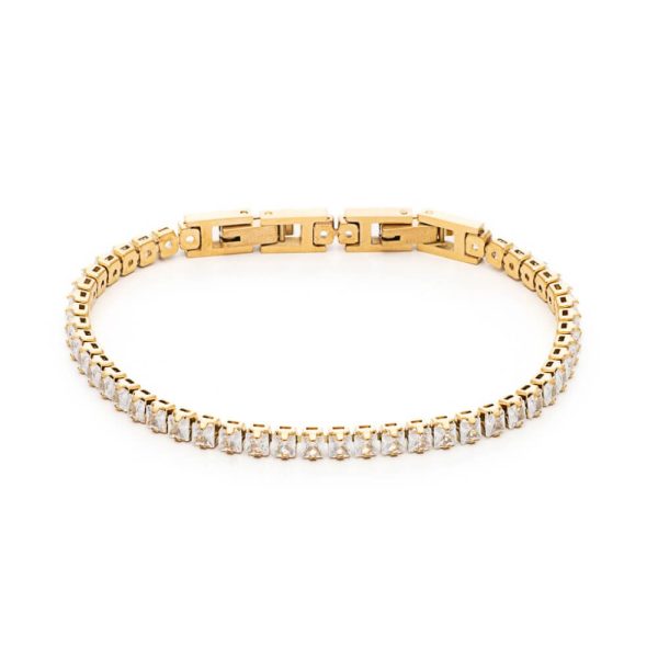 Ατσάλινο Βραχιόλι Visetti Glam Stones Gold