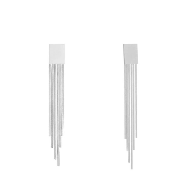 Ατσάλινα Σκουλαρίκια Visetti Cube Rain Silver