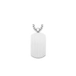 Ανδρικό Ατσάλινο Κολιέ λefkό ID Silver