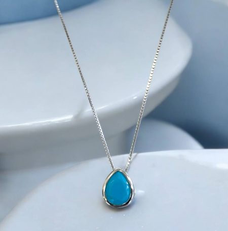 Κολιέ Turqoise Fantasy Silver από ασήμι 925