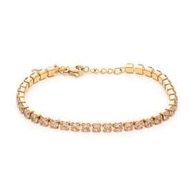Ατσάλινο Βραχιόλι Visetti Shiny Stones Coral Gold