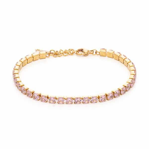 Ατσάλινο Βραχιόλι Visetti Shiny Stones Pink Gold