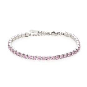 Ατσάλινο Βραχιόλι Visetti Shiny Stones Pink Silver