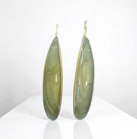 Σκουλαρίκια Chroma Skyropoula Green