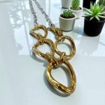 Ατσάλινο Κολιέ Peebls Dual Spark Silver and Gold