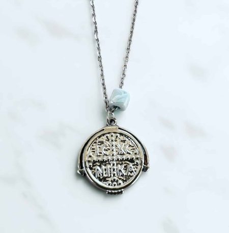 Ατσάλινο Κολιέ Peebls Byzantium Silver