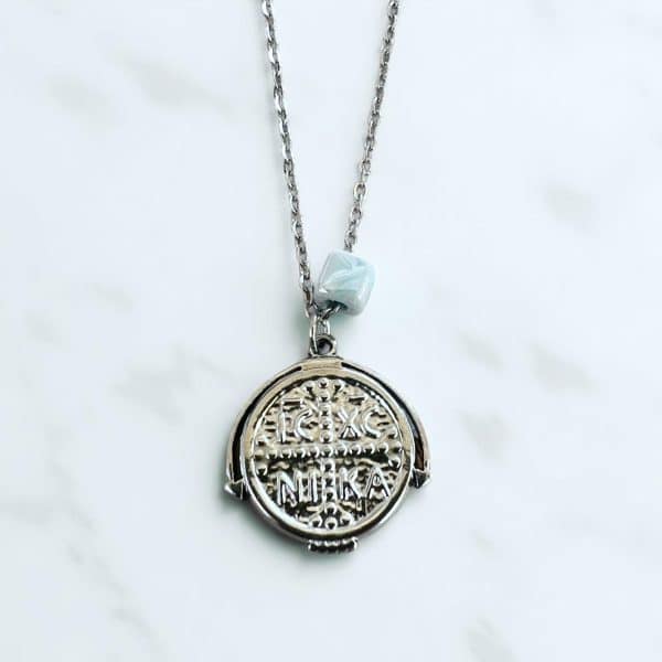 Ατσάλινο Κολιέ Peebls Byzantium Silver