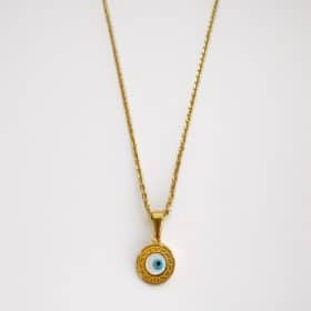 Ατσάλινο Κολιέ Peebls Round Eye Gold