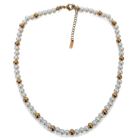Κολιέ Peebls Pearls and Beads Gold