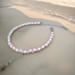 Αλυσίδα Ποδιού BlackOwl Art Pink and White